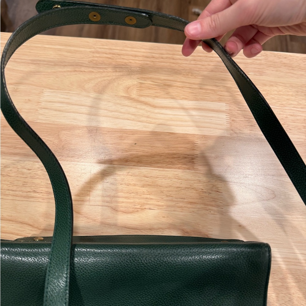 Vintage Coach Madison Biltmore Emerald Green Leather Purse (J7E-4427) - Picture 8 of 11